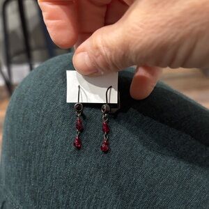 Elegant Red Dangle Earrings